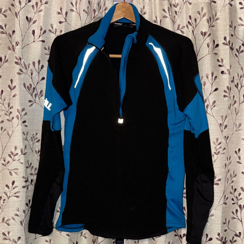 Women’s Sporthill Black and Blue Athletic Quarter-Zip Pullover
